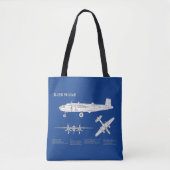 Tote Bag B-25B Mitchell Doolittle - Plan d'avion ABD (Devant)