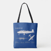 Tote Bag B-25B Mitchell Doolittle - Plan d'avion ABD (Dos)