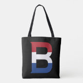 Tote Bag B Monogramme superposé sur le drapeau NLD sur le s (Dos)