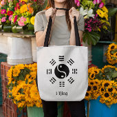 Tote Bag Ba Gua, huit trigrammes, Yin yang personnalisable