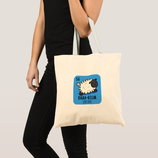 Tote Bag Baa-rium Funny Sheep Chimie Pun (Devant (produit))