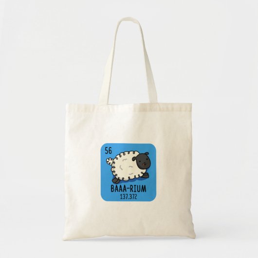 Tote Bag Baa-rium Funny Sheep Chimie Pun (Devant)