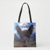 Tote Bag Baby Alpaca Face Mountains Knitting Bag (Devant)