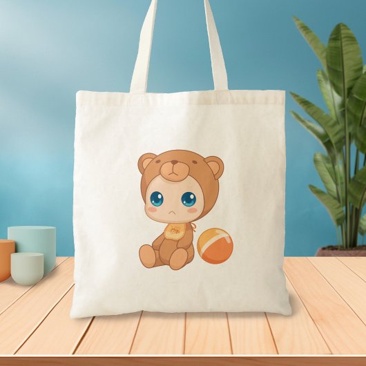 Tote Bag Baby Boy Girl Bear Jumpsuit
