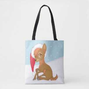 Tote Bag Baby Christmas Reindeer