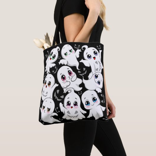 Tote Bag Baby Ghosts Éffrayant mignon Halloween humeur (De près)