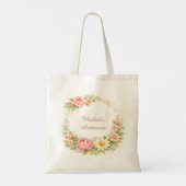 Tote Bag Baby in Bloom Fille Fleur Bébé Shower  (Dos)