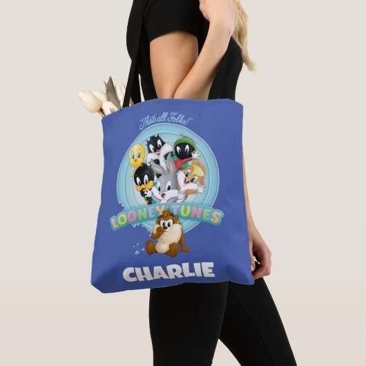 Tote Bag Baby LOONEY TUNES™ Logo | That's All Folks (De près)