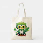 Tote Bag Baby Owl Cute St Patrick Cartoon (Dos)
