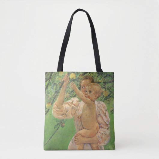 Tote Bag Baby Reaching for an Apple par Mary Cassatt (Devant)