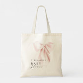 Tote Bag Baby shower à cou rose (Dos)