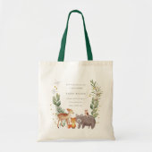 Tote Bag Baby shower de courge feuillu mou en bois (Devant)