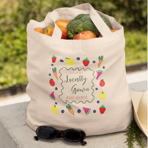 Tote Bag Baby shower de marché des fermiers cultivés locale
