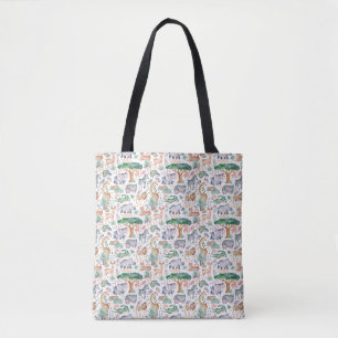 Tote Bag Baby shower des animaux de Safari de la Jungle tro