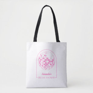 Tote Bag Baby Shower Mariage Disco Boogie Rose Clair