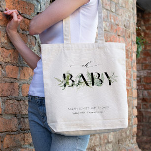 Tote Bag Baby shower Oh Succulent de fougère feuillu