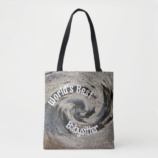 Tote Bag Babysitter Mosaic Genre Neutre Babysitting (Devant)