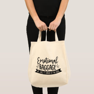 Tote Bag Bac à épicerie amusant, Bagages émotionnels