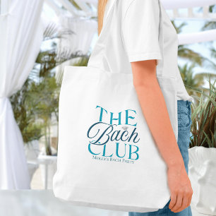 Tote Bag Bach Club Moderne Simple Bleu Bachelorette Party