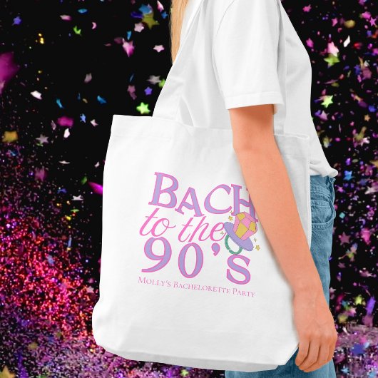 Tote Bag Bach to the 90s - Retro Bachelorette Party Design