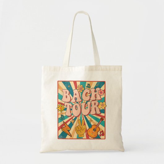 Tote Bag Bach Tour Retro 60s les années 70 Thème Bridesmaid (Devant)