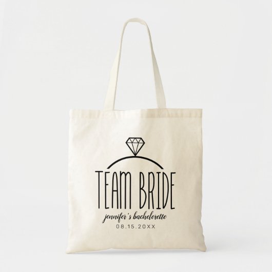 Tote Bag Bachelorette de l'équipe (Devant)