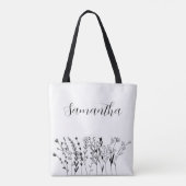 Tote Bag Bachelorette florale de domestique personnalisée (Dos)