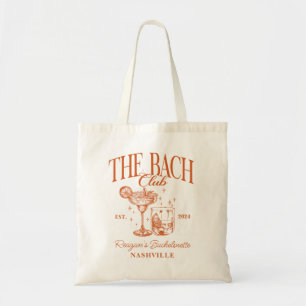 Tote Bag Bachelorette personnalisée Cocktail rétro Orange