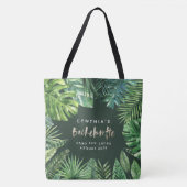 Tote Bag Bachelorette tropical d'or de palmette et de (Devant)