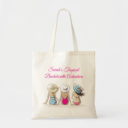 Tote Bag Bachelorette tropicale (Devant)