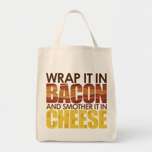 Tote Bag Bacon & fromage, S'IL VOUS PLAÎT ! (Devant)