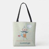 Tote Bag Bactériologiste drôle scientifique avec grande mou (Dos)