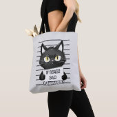 Tote Bag Bad Cattitude - Mugshot de chat noir (De près)