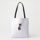 Tote Bag Badass Chat Maman Fun Calico (Devant)