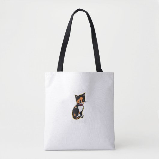 Tote Bag Badass Chat Maman Fun Calico (Devant)