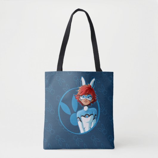 Tote Bag Badge Bleu Bunnyx (Devant)
