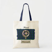 Tote Bag Badge de clan en bois & Tartan Fourre-tout (Devant)