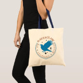 Tote Bag Badge de la Fierté de la maison d'aigle bleu RAVEN (Devant (produit))