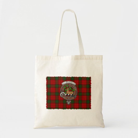 Tote Bag Badge du clan Maxwell Tartan Fourre-tout (Devant)