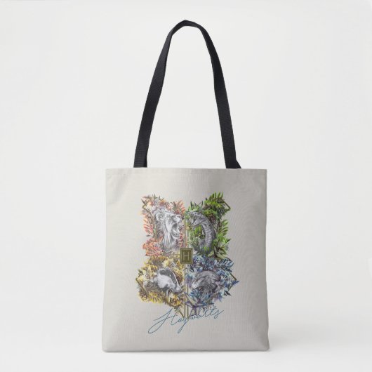 Tote Bag Badge HOGWARTS™ Floral Graphic (Devant)