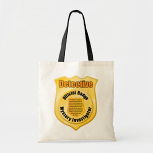 Tote Bag Badge Officiel Détective Enquêteur de Mystère