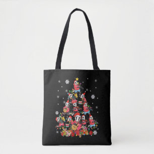 Tote Bag Badger Christmas Tree mignon Noël Light Père Noël 