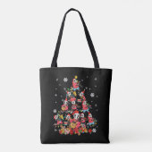 Tote Bag Badger Christmas Tree mignon Noël Light Père Noël  (Dos)