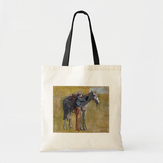 Tote Bag Badlands américains : Vieux West Cowboy avec cheva (Devant)
