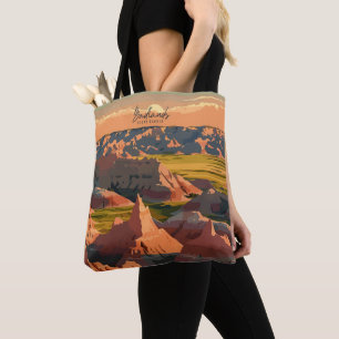Tote Bag Badlands South Dakota Vintage Art Travel
