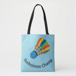 Tote Bag Badminton Design