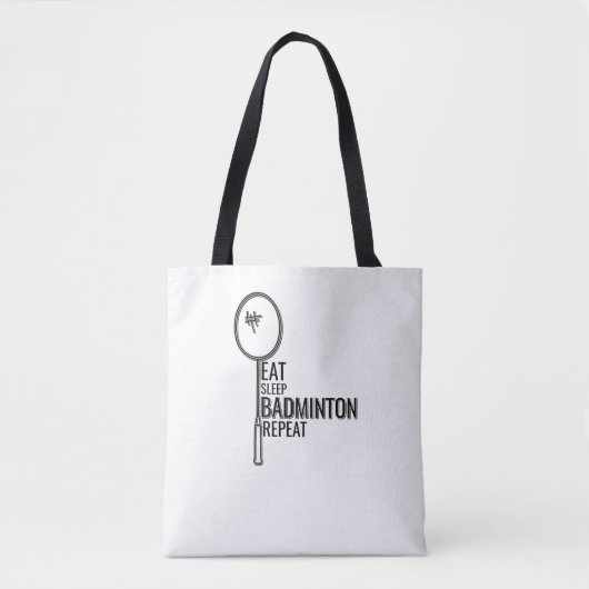 Tote Bag Badminton - Mangez le sommeil Badminton Répétition (Devant)