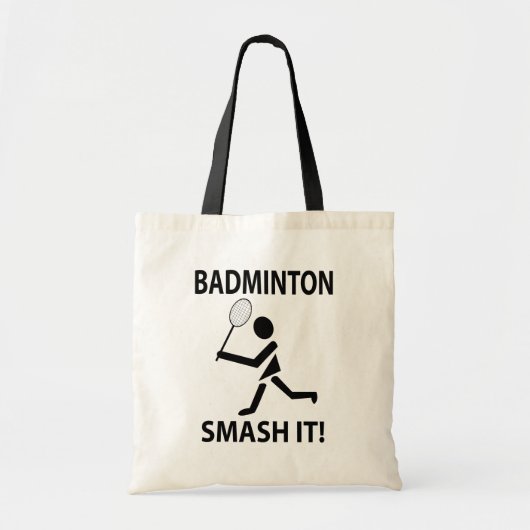Tote Bag Badminton Racket Smash It Sports Player Badminton (Devant)