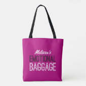 Tote Bag Bagages émotifs humoristiques (Dos)