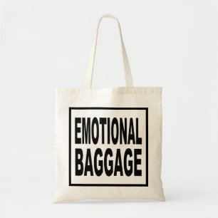 Tote Bag "BAGAGES ÉMOTIONNELS" Drôle Typographie